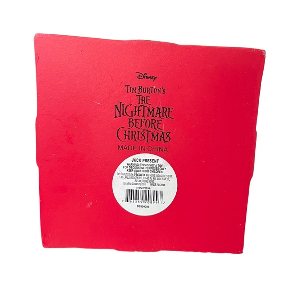 Disney Tim Burton's The Nightmare Before Christmas Jack Skellington Red Present - Picture 5 of 5